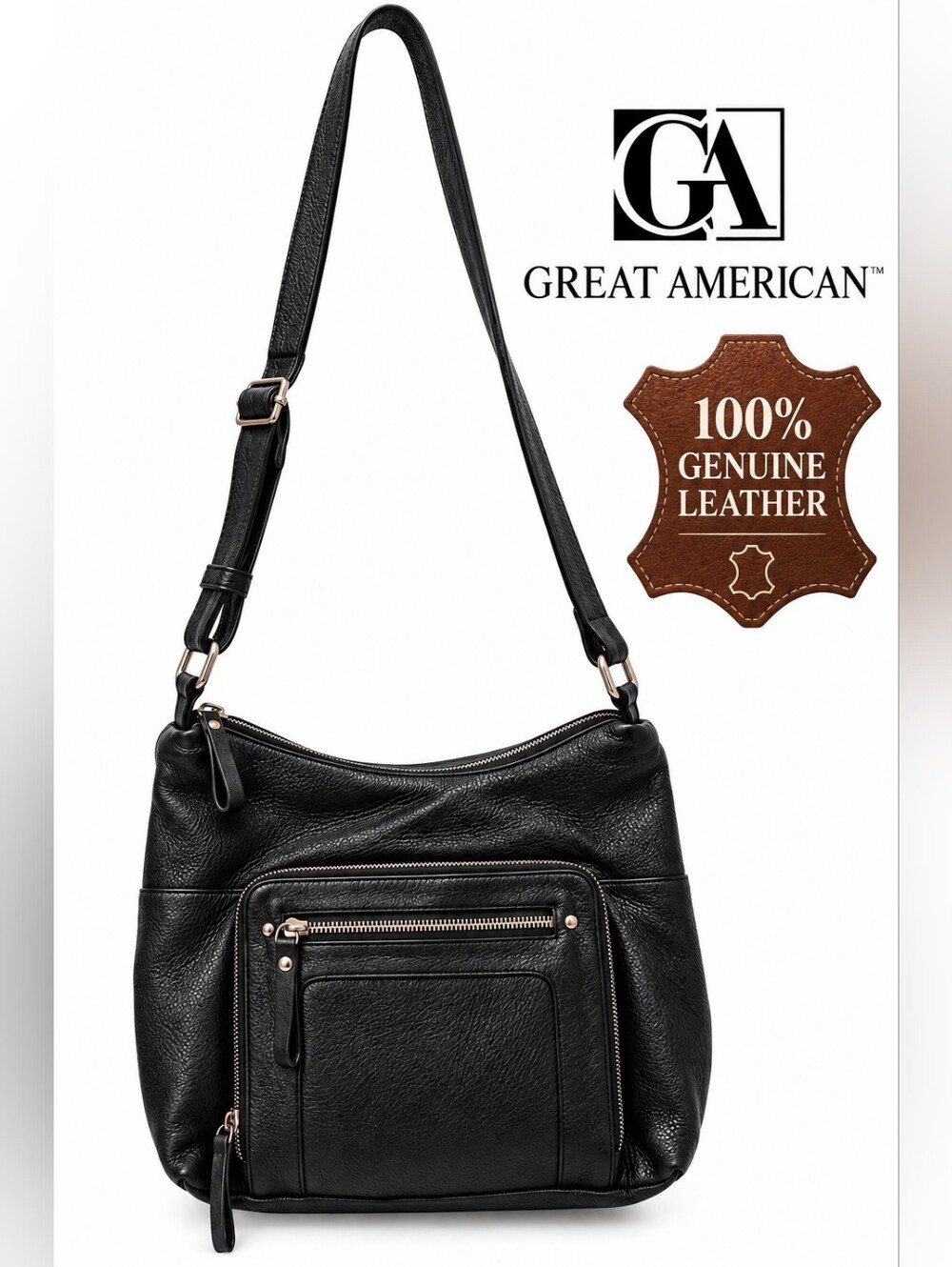 Great American Leather Crossbody Bag